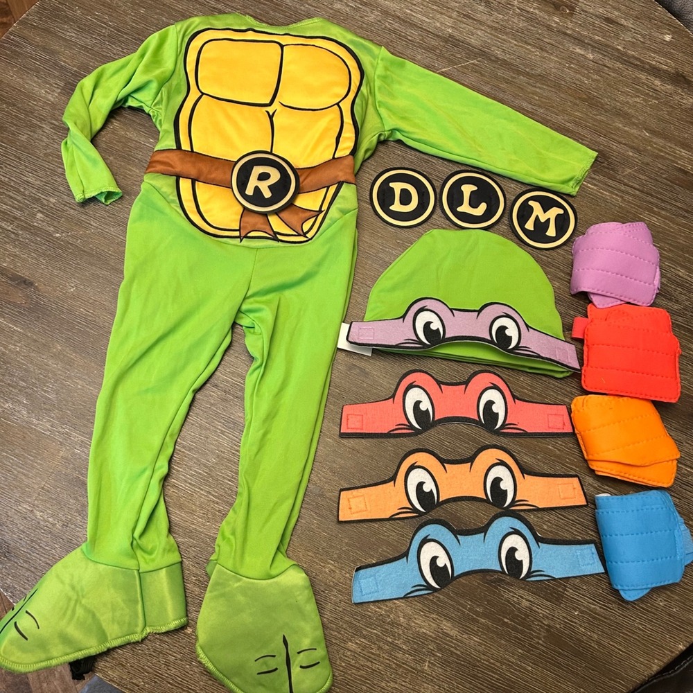 Teenage Mutant Ninja Turtles 4-in-1 Costume 2T Rubies NEW 26 Pc Missing Shell